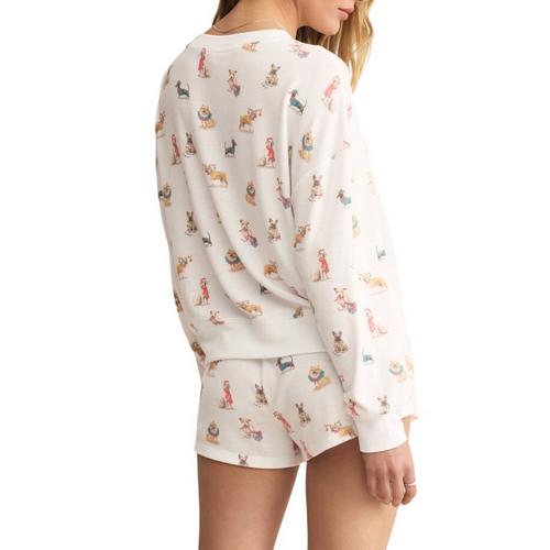Women's Z Supply Cozy Up Pup Pajama Top - Primary Image