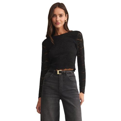 Women's Z Supply Aurora Lace Long Sleeve Shirt - Primary Image