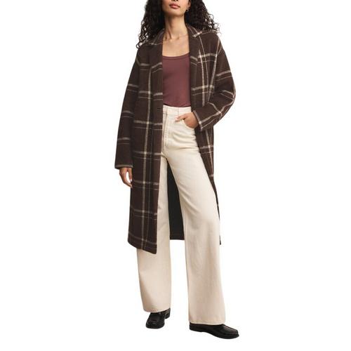 Women's Z Supply Mason Knit Plaid Overcoat - Primary Image