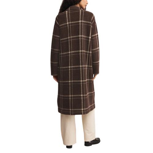 Women's Z Supply Mason Knit Plaid Overcoat - Primary Image