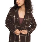 Women's Z Supply Mason Knit Plaid Overcoat - Thumbnail 3 of 4