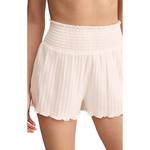 Women's Z Supply Dawn Smocked Rib Pajama Shorts - Thumbnail 4 of 4