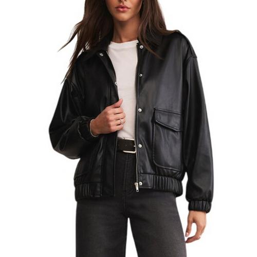 Women's Z Supply Idols Faux Leather Bomber Jacket - Primary Image