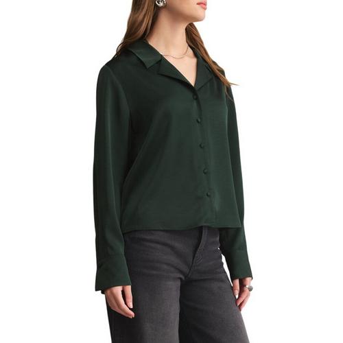 Women's Z Supply Ana Satin Long Sleeve Button Up Shirt - Primary Image