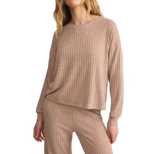 Women's Z Supply Daydream Silky Rib Pajama Top - Primary Image