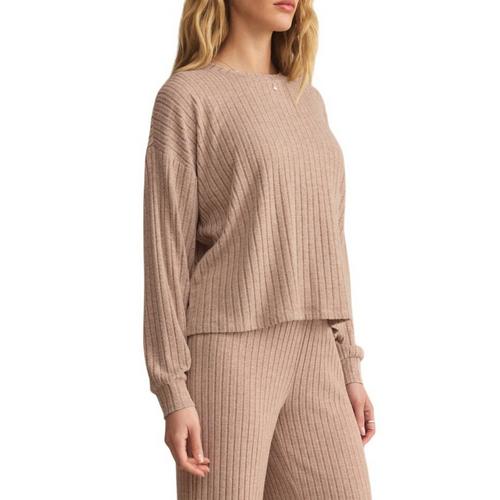 Women's Z Supply Daydream Silky Rib Pajama Top - Primary Image