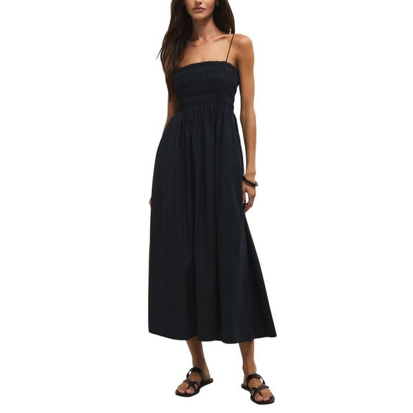 Women's Z Supply Cornelia Poplin Midi Dress Small Black