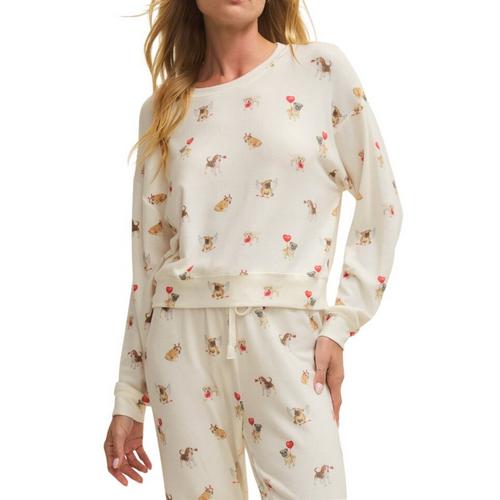 Women's Z Supply Bisous Love Pup Pajama Top - Primary Image