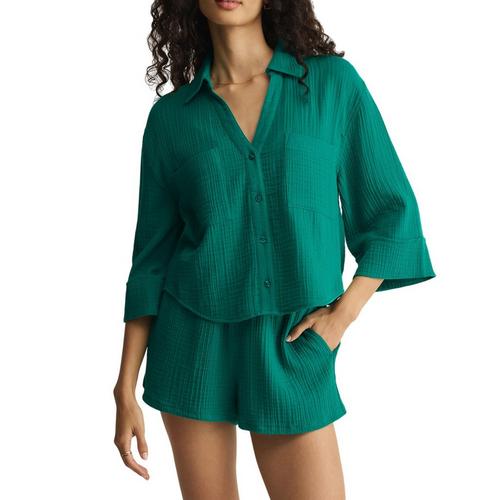 Women's Z Supply Helena 3/4 Sleeve Button Up Shirt - Primary Image