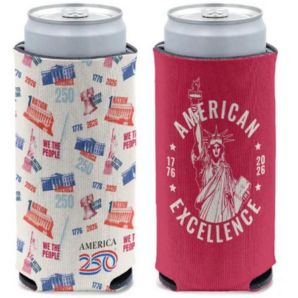 Wincraft America 250 12 oz Slim Can Cooler
