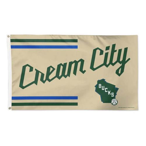 Wincraft Milwaukee Bucks 2025 City Edition 3'x5' Deluxe Flag - Primary Image