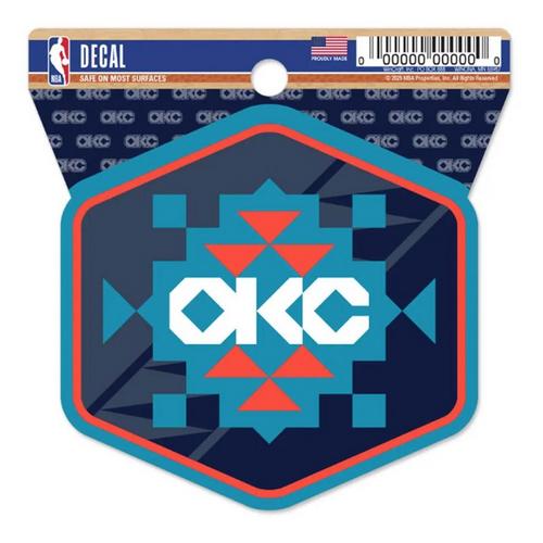 Wincraft Oklahoma City Thunder 2025 City Edition Clean Cut Decal - Primary Image