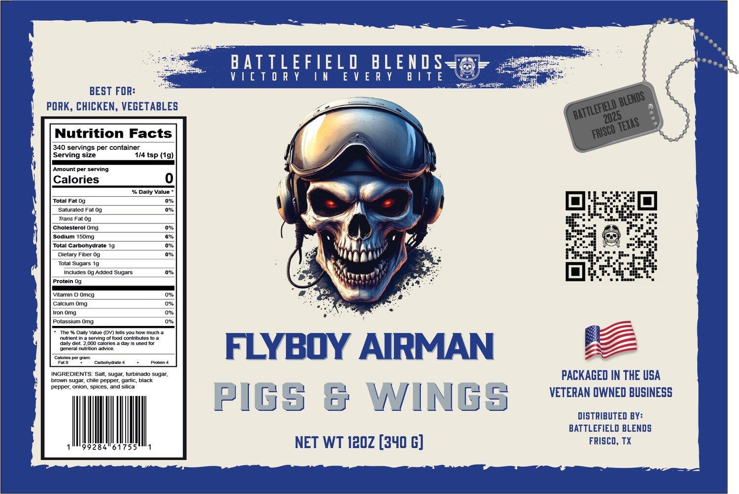 Battlefield Blends Flyboy Airman Pigs & Wings Rub - Battlefield Blends