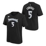 Nike Kids' Minnesota Timberwolves Anthony Edwards #5 Hardwood Classics Name & Number T-Shirt - Thumbnail 1 of 3
