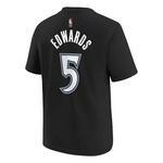 Nike Kids' Minnesota Timberwolves Anthony Edwards #5 Hardwood Classics Name & Number T-Shirt - Thumbnail 2 of 3