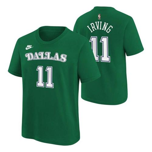 Nike Kids' Dallas Mavericks Kyrie Irving #11 Hardwood Classics Name & Number T-Shirt - Primary Image