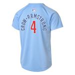 Nike Kids' Chicago Cubs Pete Crow-Armstrong #4 Light Blue Alternate Jersey - Thumbnail 2 of 3