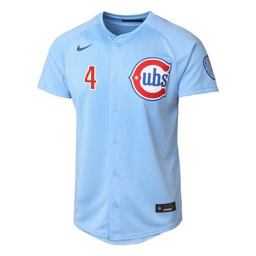 Nike Kids' Chicago Cubs Pete Crow-Armstrong #4 Light Blue Alternate Jersey - Primary Image