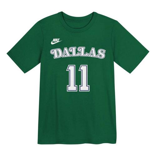 Nike Kids' Dallas Mavericks Kyrie Irving #11 Hardwood Classics Name & Number T-Shirt - Primary Image