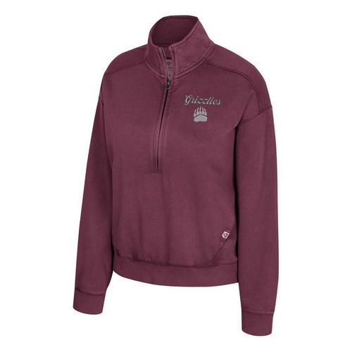 Colosseum Women's Montana Grizzlies Camille Long Sleeve 1/4 Zip - Primary Image