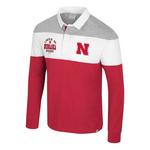 Colosseum Nebraska Cornhuskers Grand Rugby Long Sleeve Polo - Thumbnail 1 of 2