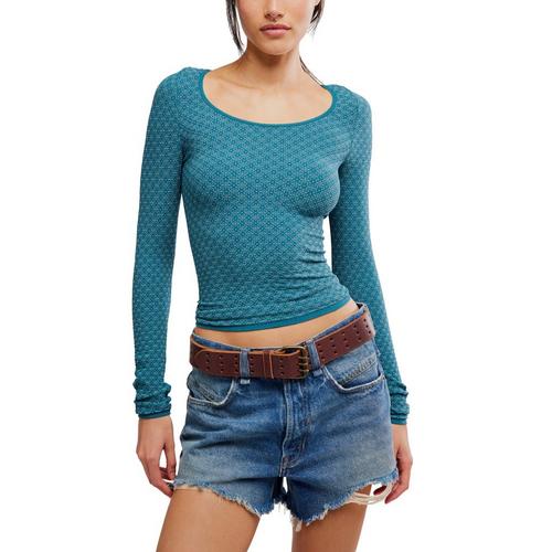 Women's Free People Love Letter Long Sleeve Scoop Neck Shirt - Primary Image