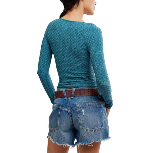 Women's Free People Love Letter Long Sleeve Scoop Neck Shirt - Primary Image