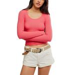 Women's Free People Love Letter Long Sleeve Scoop Neck Shirt - Thumbnail 1 of 5