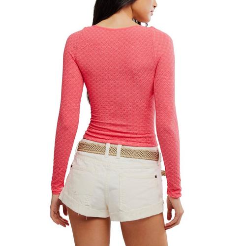 Women's Free People Love Letter Long Sleeve Scoop Neck Shirt - Primary Image