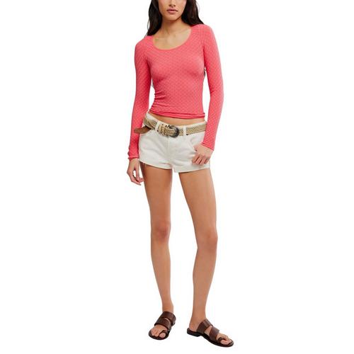 Women's Free People Love Letter Long Sleeve Scoop Neck Shirt - Primary Image