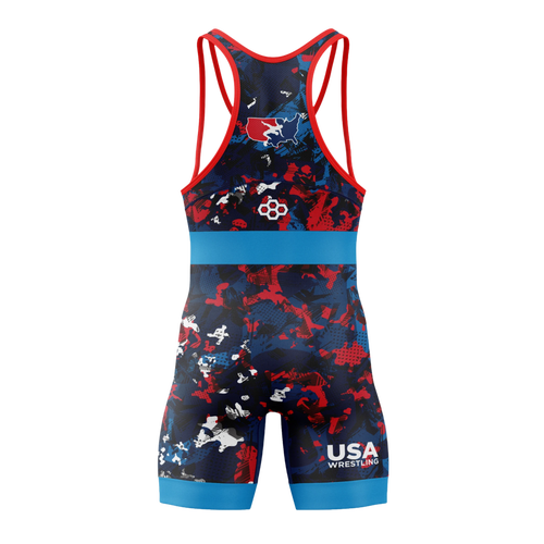 Men's RUDIS USAW Scatter Icon 2.0 Elite Wrestling Singlet