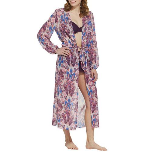 Women's Cupshe Maxi Tie Front Shirt Swim Cover Up - Primary Image