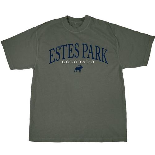 Men's Blue 84 Estes Park Colorado Elk T-Shirt - Primary Image