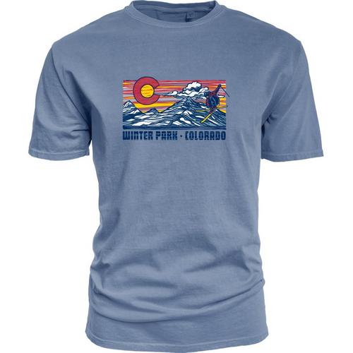 Blue 84 Splurge Mountain Colorado Skier T-Shirt - Primary Image