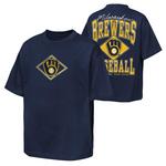 Genuine Stuff Kids' Milwaukee Brewers Backstop T-Shirt - Thumbnail 1 of 3
