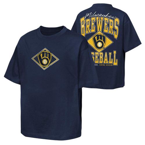 Genuine Stuff Kids' Milwaukee Brewers Backstop T-Shirt - Primary Image