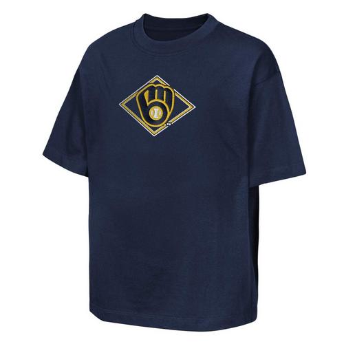 Genuine Stuff Kids' Milwaukee Brewers Backstop T-Shirt - Primary Image