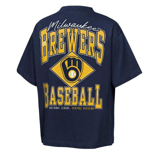 Genuine Stuff Kids' Milwaukee Brewers Backstop T-Shirt - Primary Image