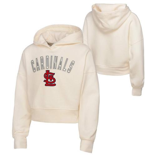 Genuine Stuff Kids' Girls' St. Louis Cardinals Blitz Cropped Hoodie - Primary Image