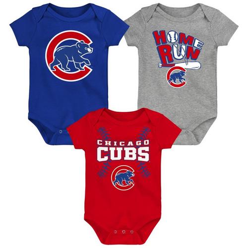 Genuine Stuff Baby Chicago Cubs Batter Onesie 3 Pack - Primary Image