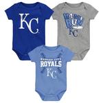 Genuine Stuff Baby Kansas City Royals Batter Onesie 3 Pack - Thumbnail 1 of 4