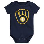 Genuine Stuff Baby Milwaukee Brewers Batter Onesie 3 Pack - Thumbnail 2 of 4
