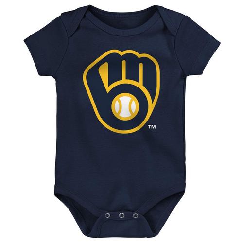 Genuine Stuff Baby Milwaukee Brewers Batter Onesie 3 Pack - Primary Image