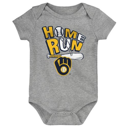 Genuine Stuff Baby Milwaukee Brewers Batter Onesie 3 Pack - Primary Image