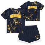 Genuine Stuff Toddler Milwaukee Brewers Pinch Hit Short & T-Shirt Set - Thumbnail 1 of 4