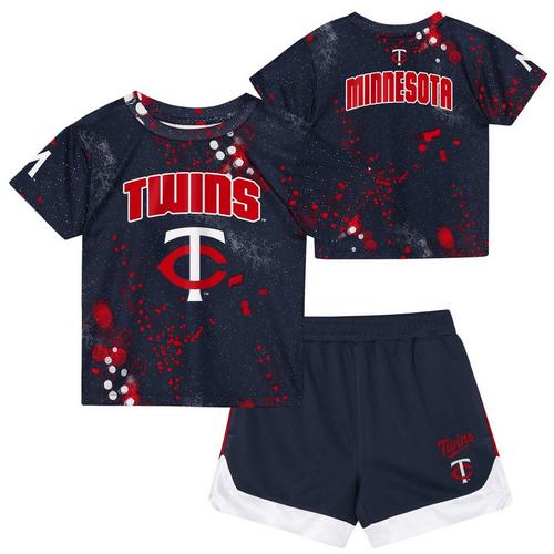 Genuine Stuff Toddler Minnesota Twins Pinch Hit Short & T-Shirt Set - Primary Image