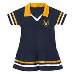 Genuine Stuff Toddler Milwaukee Brewers Baseball Hit Dress - Thumbnail 1 of 3
