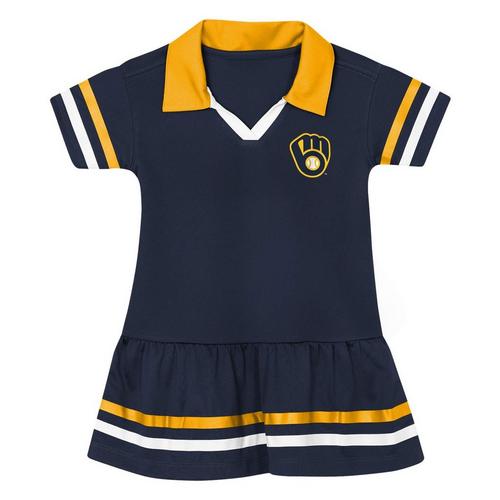 Genuine Stuff Toddler Milwaukee Brewers Baseball Hit Dress - Primary Image