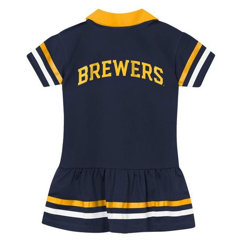 Genuine Stuff Toddler Milwaukee Brewers Baseball Hit Dress - Primary Image