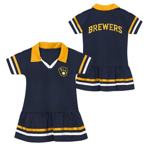 Genuine Stuff Toddler Milwaukee Brewers Baseball Hit Dress - Primary Image